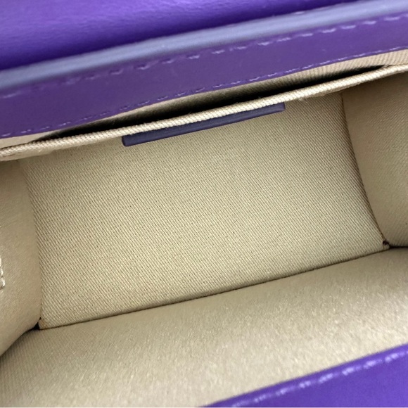 NEW!! Jacquemus Le Chequito Moyen purple bag Retail 910$ - Picture 5 of 13